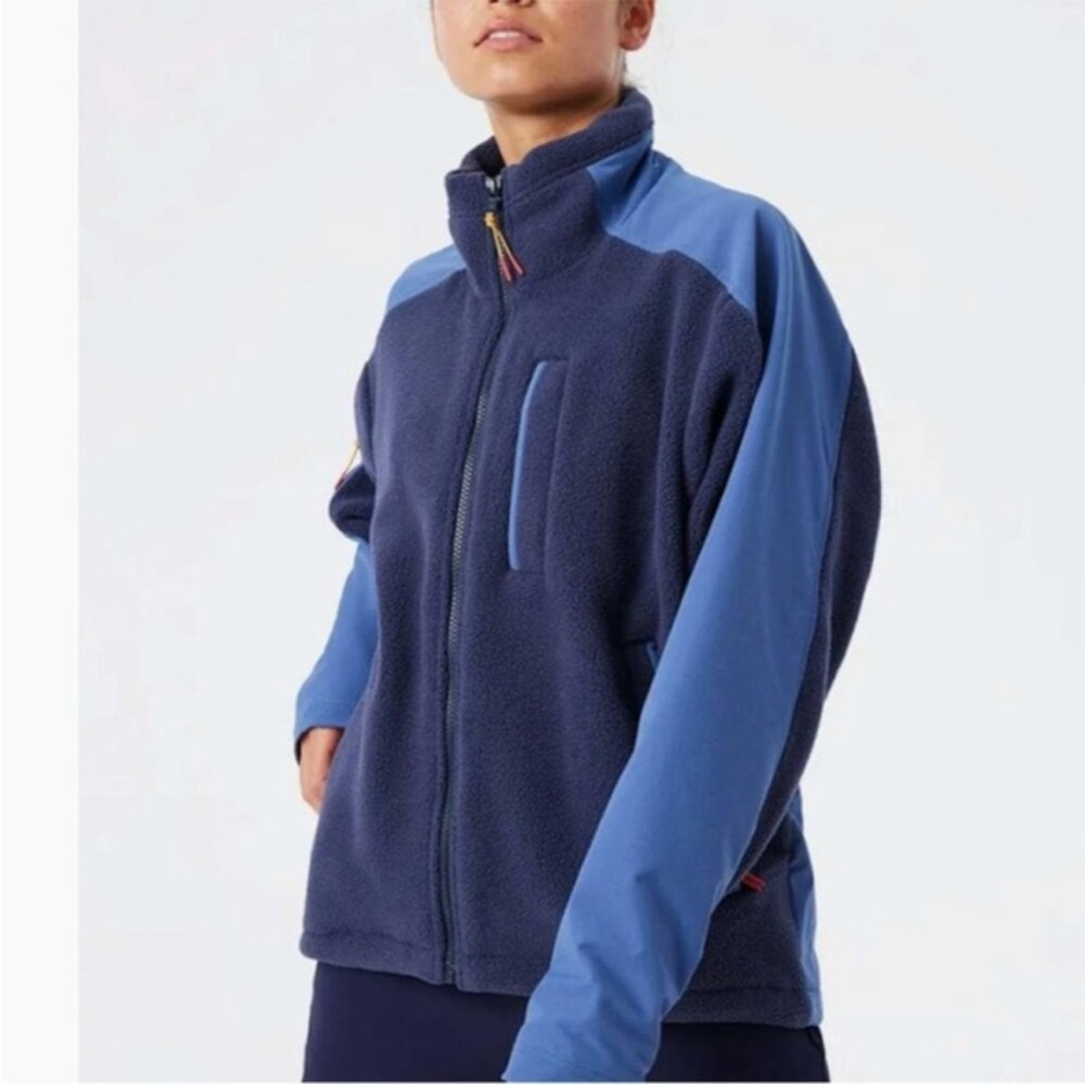 Outdoor Voices Primofleece Two-Tone Blue Jacket